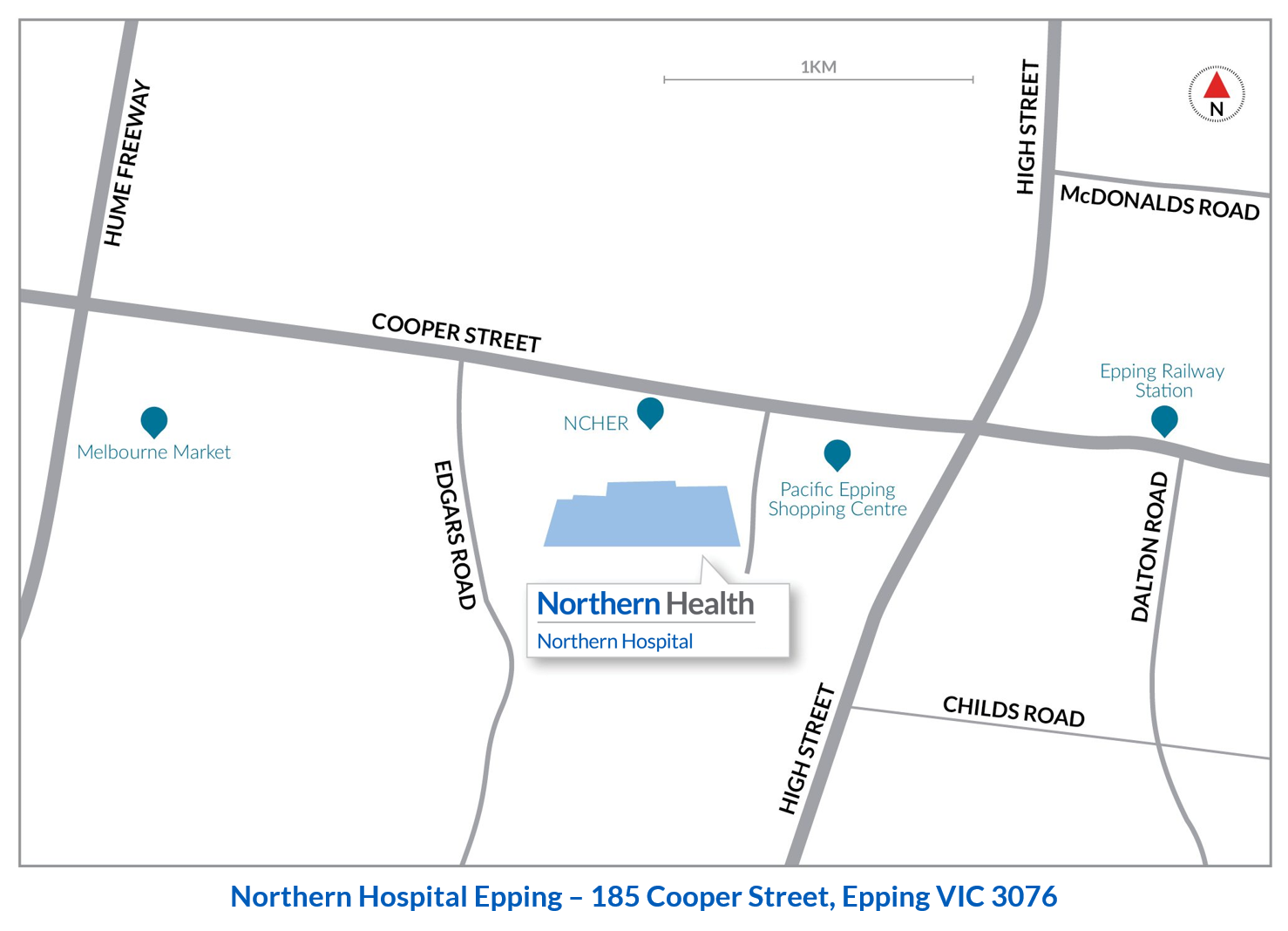 Northern General Hospital Site Map