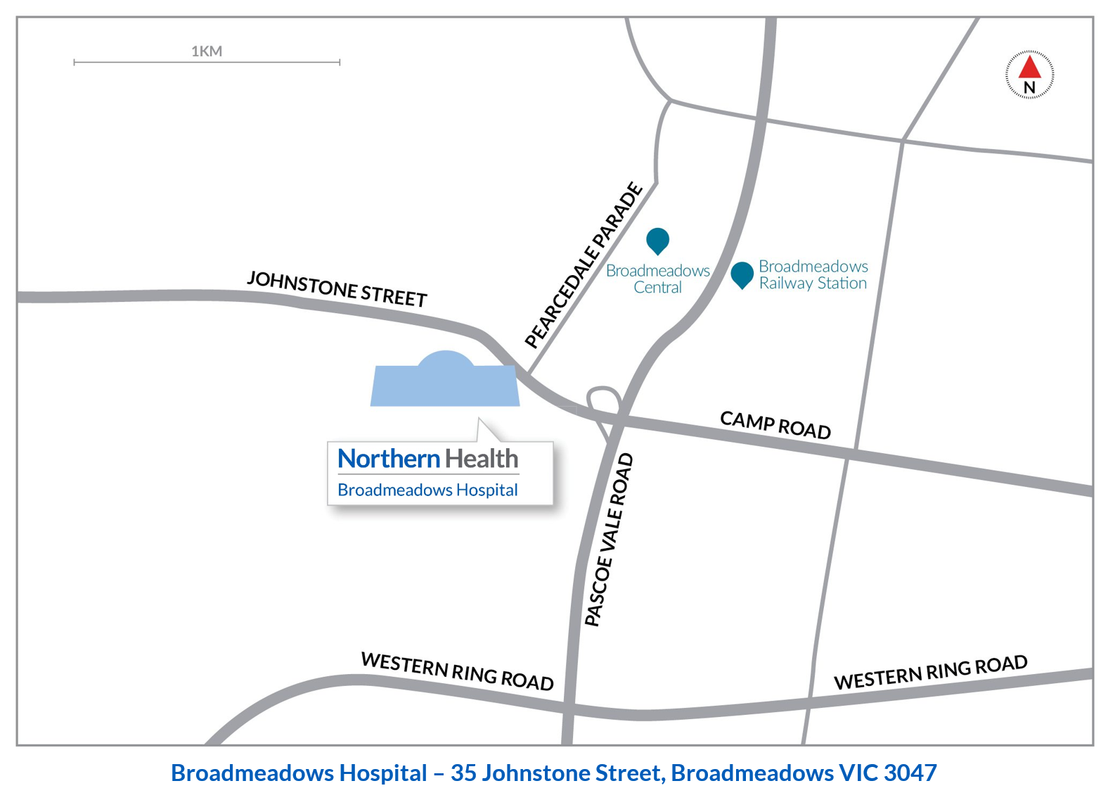 Broadmeadows Shopping Centre Map Broadmeadows Hospital - Northern Health